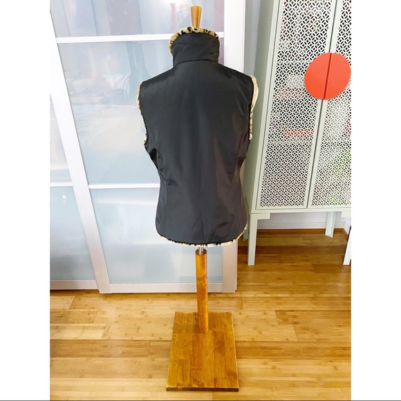 Kristen Blake Leopard Faux Fur Reversible Vest - Picture 4 of 12